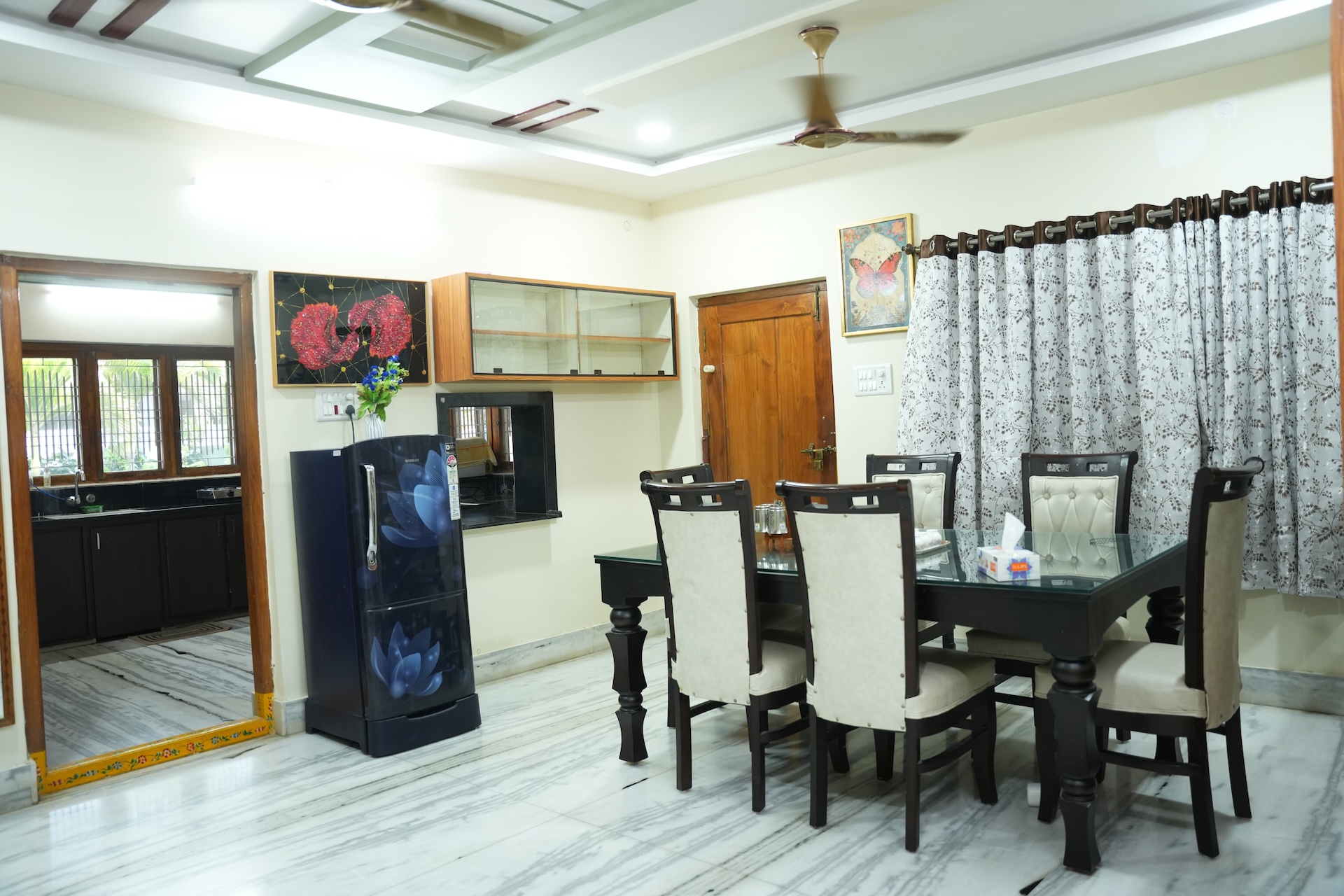 Dining and kitchen